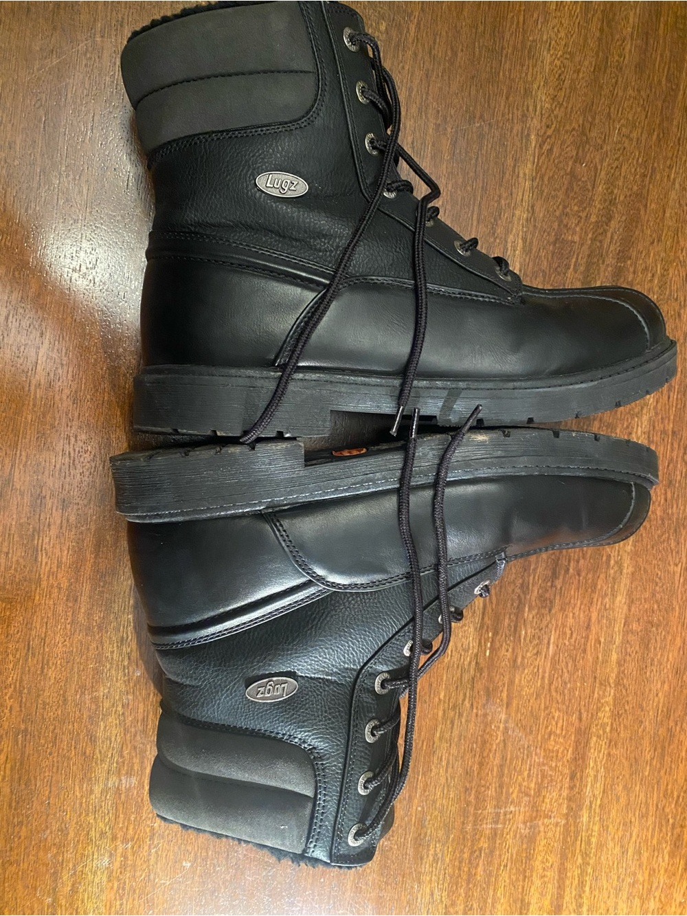 Lugz Avala Mens Size 12 Black Duck Boots Winter Faux Fur Lined MAVALAHFV-00
